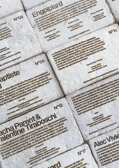 Alec Vivier-Reynaud cartel mycélium gravé au MakerLab